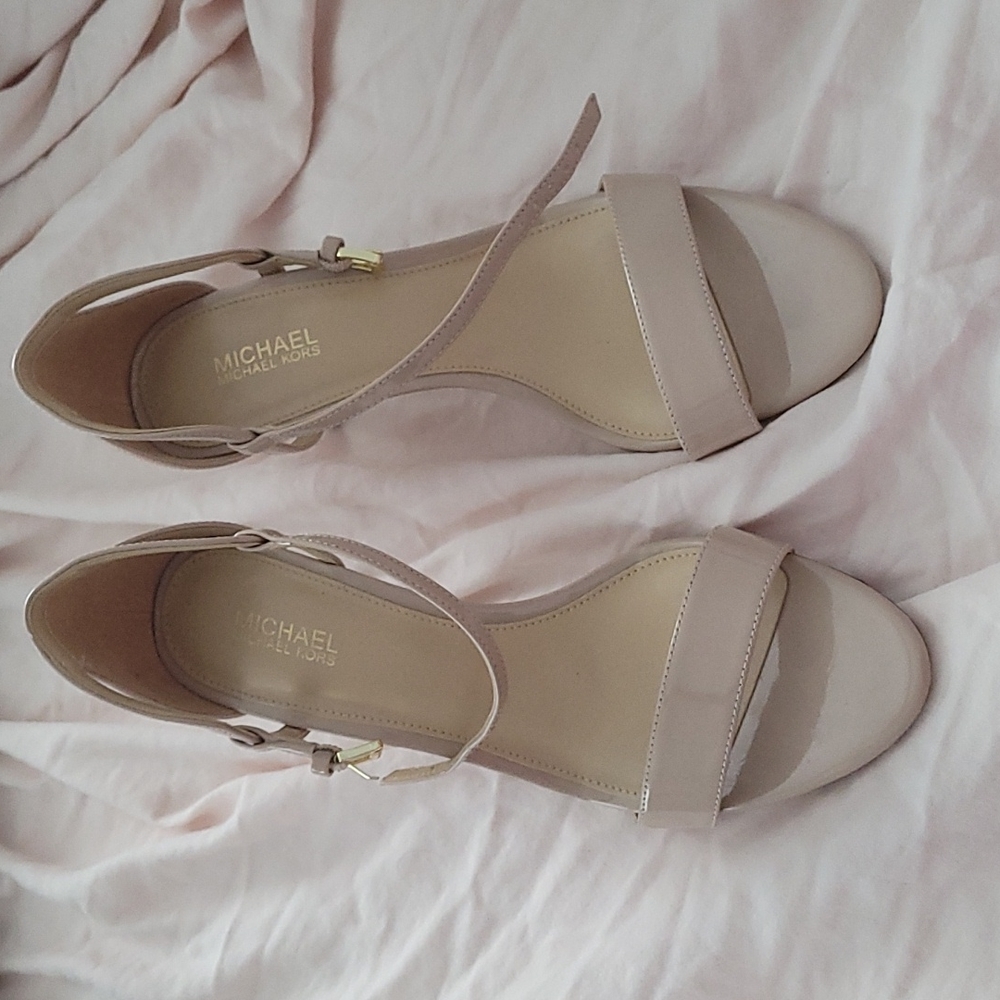 Nude Color  Michael Kors strappy heel sandals